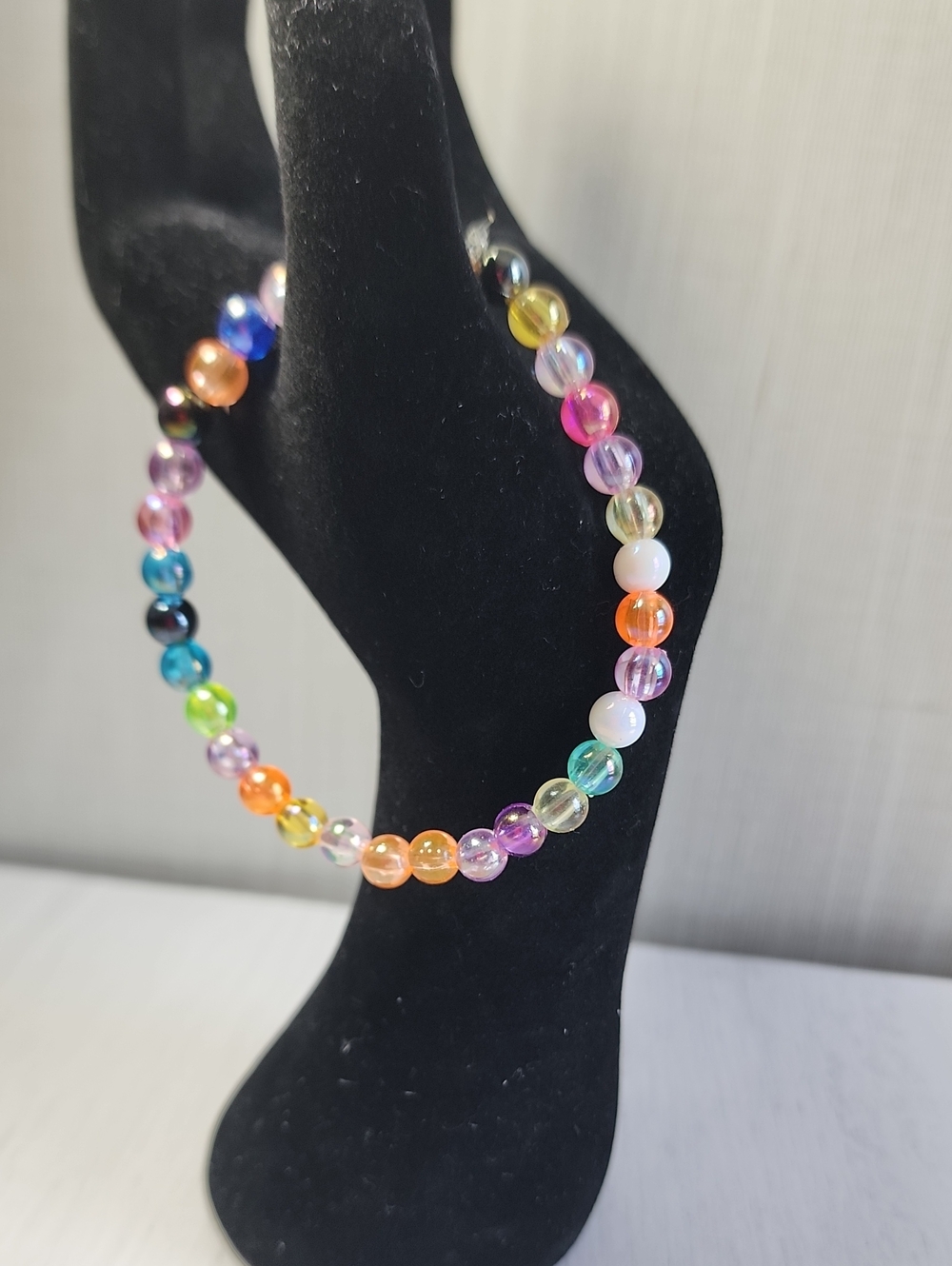Multicolor Glass Bead Stretch Bracelet - Women Jewelry